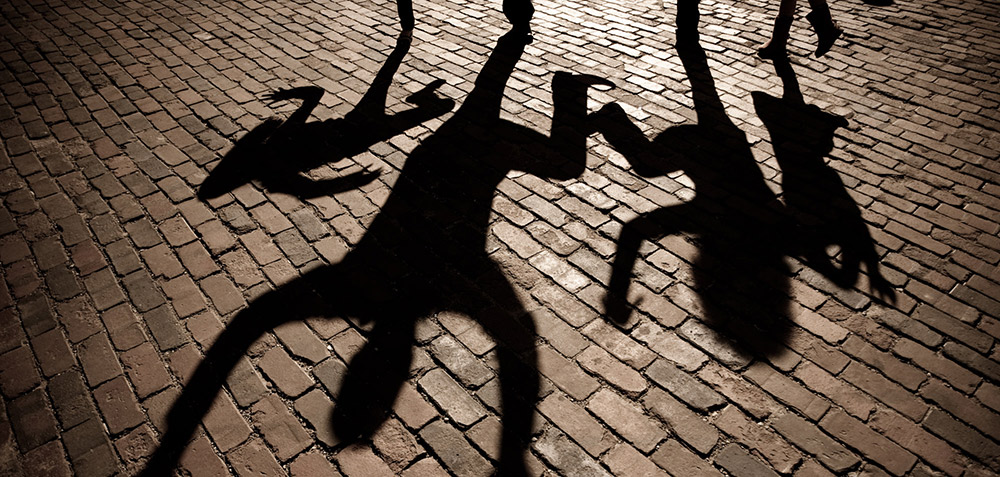 family jump shadow by Scott Murdoch